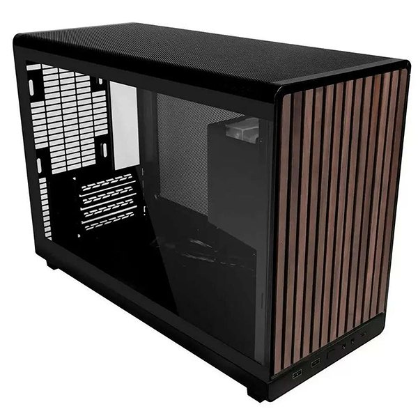 Lian li a3 wooden panel tempered glass black and red