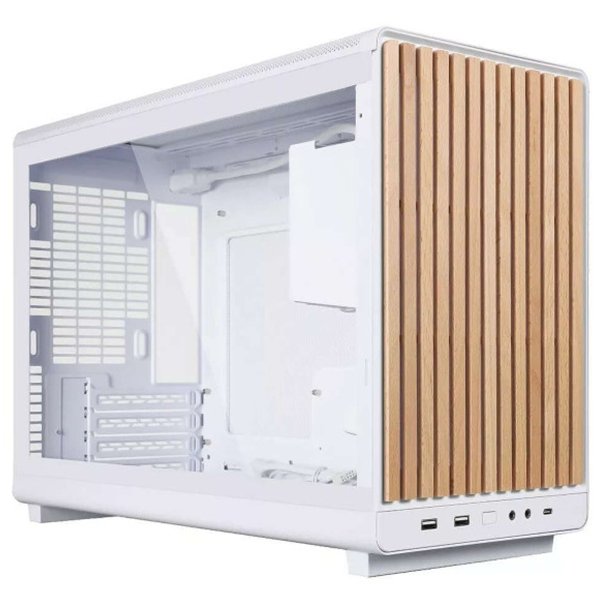 Lian li a3 wooden panel tempered glass white and red