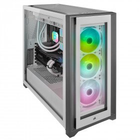 Corsair icue 5000x rgb tempered glass white and red