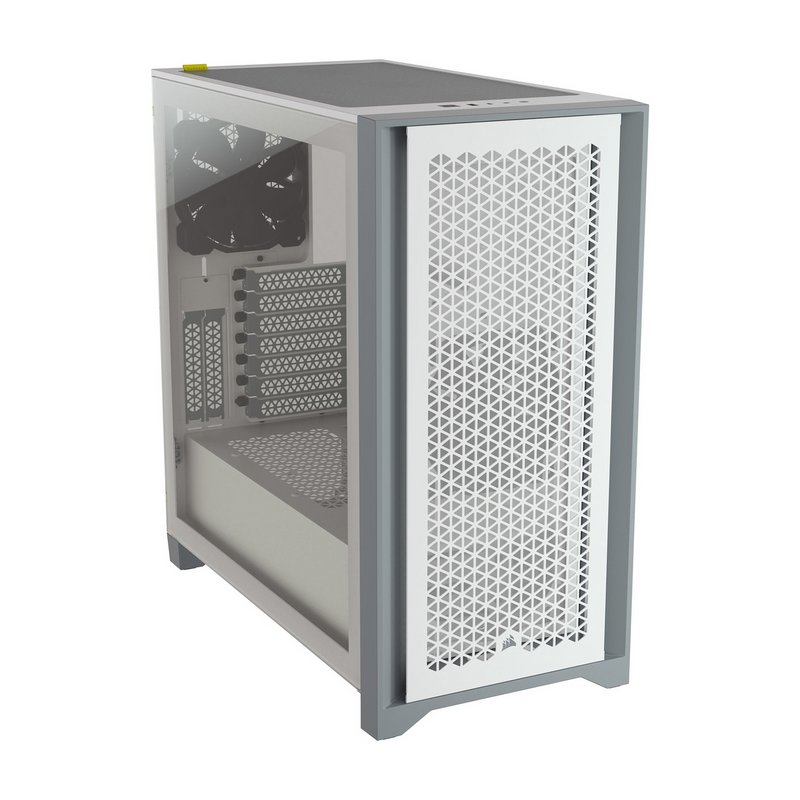 Corsair 4000d airflow tempered glass white and red