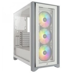 Corsair icue 4000x rgb tempered glass white and red - Image 1