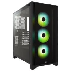 Corsair icue 4000x rgb tempered glass black and red - Image 1
